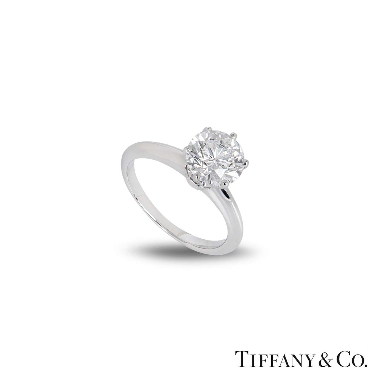 Tiffany & Co. Platinum Diamond Setting Ring 1.52ct D/VS2